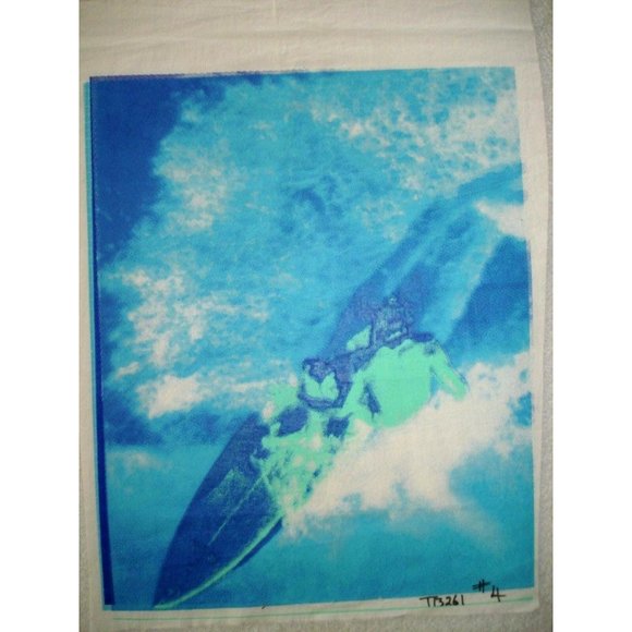 Vintage GOTCHA Tap Out Surf Promotional Silk Screen Print Surfer Ocean Blue - Picture 4 of 8